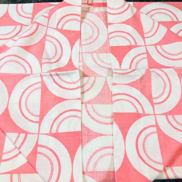 Vintage 70s Truprest Daringly Danish Pink Pillowcase SINGLE: Mod Geometric - Picture 5 of 14